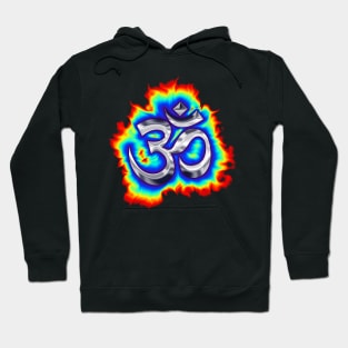 colorful psychedelic OM symbol Hoodie